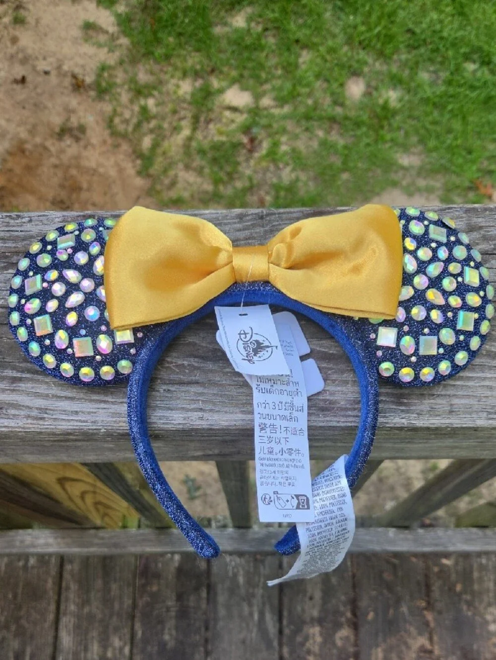 Walt Disney World 50th Anniversary Jeweled Minnie Mouse Ear Headband
